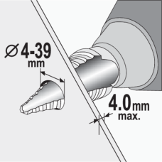 WIERTŁO STOPNIOWE 4-39MM 22613
