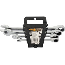 KLUCZE PŁASKO-OCZK Z GRZECH 4CZ. 10-19MM 52661