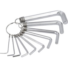 KLUCZE SZEŚCIOKĄTNE /HEX/ 1,5-10 MM, CR-V, ZESTAW 10 SZT. 56391