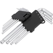 KLUCZE SZEŚCIOKĄTNE /HEX/ 2-10 MM, CR-V, ZESTAW 9 SZT. 56477