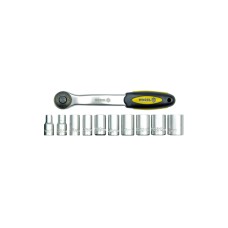 GRZECHOTKA 1/2'' Z NASADKAMI 5-24 MM, CRV, ZESTAW 11 SZT. 58602