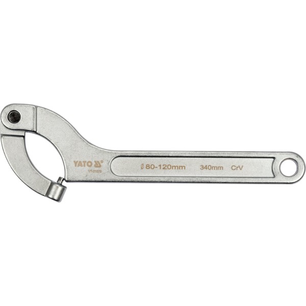KLUCZ HAKOWY Z OKRĄGŁYM BOLCEM, PRZEGUBOWY 80-120 MM YT-01678