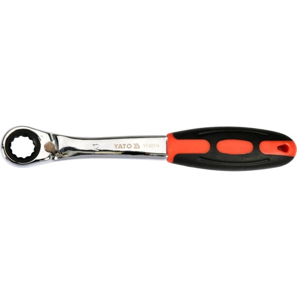KLUCZ OCZKOWY ODGIĘTY Z GRZECHOTKĄ 12MM YT-02374