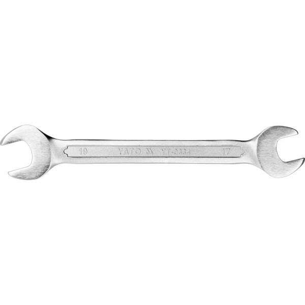 KLUCZ PŁASKI Z POLEROWANĄ GŁÓWKĄ 17X19 MM YT-0334