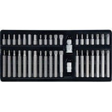 KOŃCÓWKI WKRĘTAKOWE HEX, TORX, SPLINE, ZESTAW 40 SZT. YT-0400