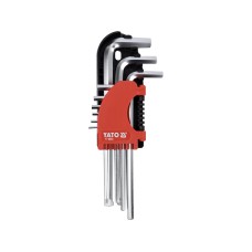 KLUCZE IMBUSOWE HEX 2-10 MM, ZESTAW 9 SZT. YT-0502