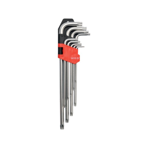 KLUCZE IMBUSOWE TORX, DŁUGIE T10-T50, 9 CZ. YT-0512
