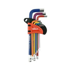 ZESTAW KLUCZY IMBUSOWYCH, KULA 1,5-10MM, 9SZT. YT-05632