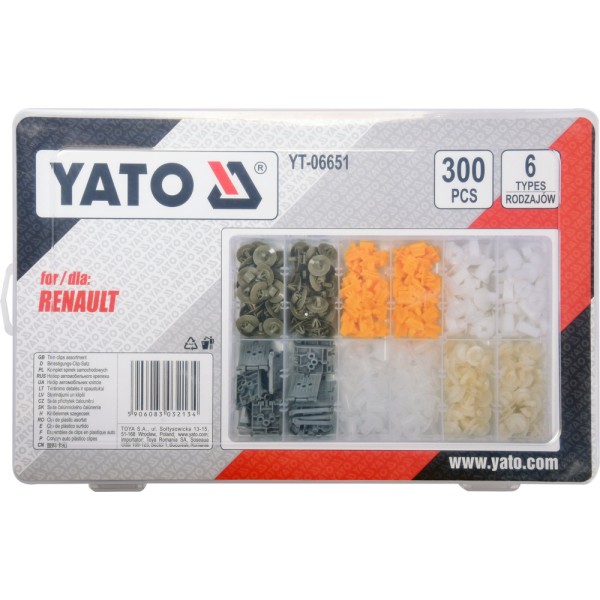 ZESTAW SPINEK SAMOCHODOWYCH RENAULT 300 SZT. YT-06651