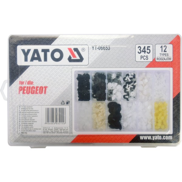 ZESTAW SPINEK SAMOCHODOWYCH PEUGEOT 345 SZT. YT-06653