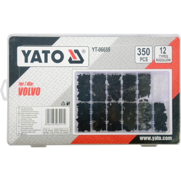 ZESTAW SPINEK SAMOCHODOWYCH VOLVO 350 SZT. YT-06655