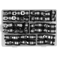 ZESTAW OPASEK ZACISKOWYCH METALOWO GUMOWYCH 52 SZTUKI STAL NIERDZEWNA YT-067834