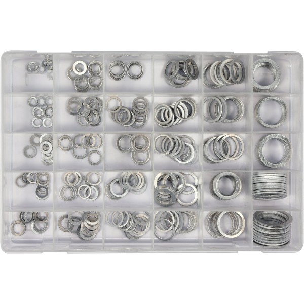 PODKŁADKI ALUMINIOWE ZESTAW 300 SZT. MIX ROZMIARÓW YT-06865