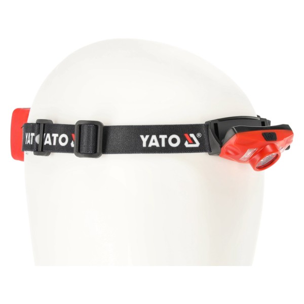 LATARKA CZOŁOWA 500LM 3XAAA, IP44, ŚWIATŁO BIAŁE, NIEBIESKIE I CZERWONE YT-08595
