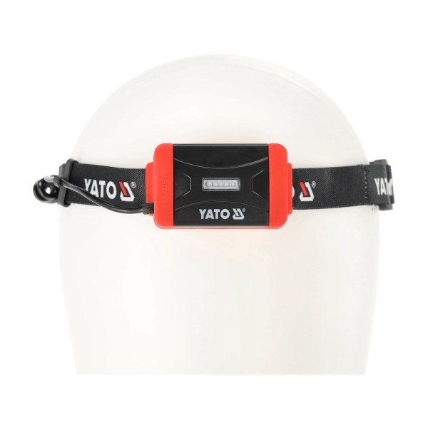 LATARKA CZOŁOWA 500LM, AKUMULATOROWA, LI-ION 3,7V 1000MAH, IP44, ŚWIATŁO BIAŁE, NIEBIESKIE I CZERWONE YT-08596