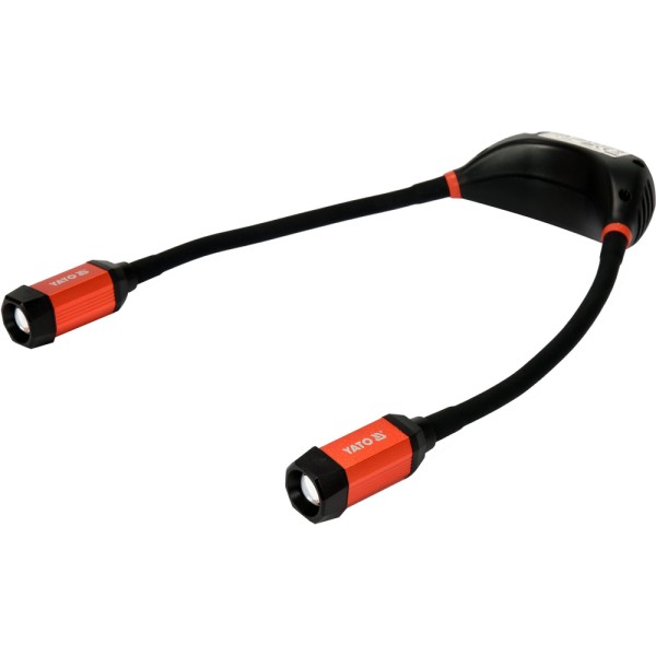 LATARKA NA SZYJĘ 300LM, PŁYNNA REGULACJA ŚWIATŁA, LI-ION 3,7V 2000MAH, ELASTYCZNE RAMIONA YT-08599