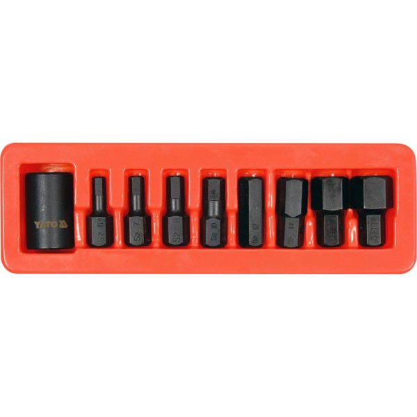 ZESTAW UDAROWYCH KLUCZY TRZPIENIOWYCH HEX  1/2' YT-10662