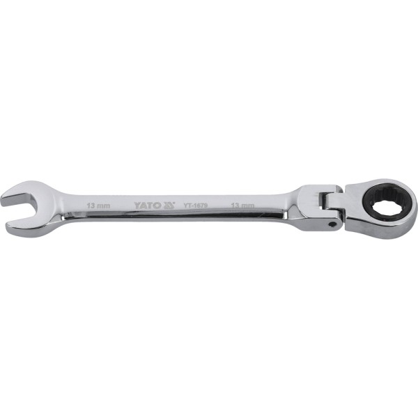 KLUCZ PŁASKO-OCZKOWY Z GRZECHOTKĄ I PRZEGUBEM 13 MM YT-1679