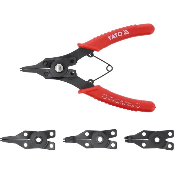 SZCZYPCE SEGERA Z WYMIENNYMI KOŃCÓWKAMI, 160 MM, 4 KOŃCÓWKI YT-2130