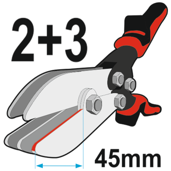 SZCZYPCE DO KARBOWANIA RUR L-250 MM, PIĘĆ OSTRZY YT-22380