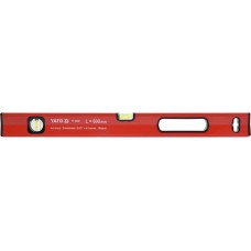 POZIOMNICA MAGNETYCZNA 600 MM, PROFIL ALUMINIOWY, LAKIEROWANY, DWIE LIBELLE, UCHWYT, DOKŁADNOŚĆ 0,5 MM/M YT-30061
