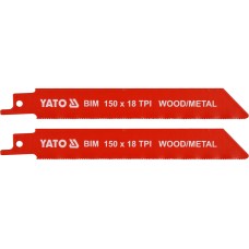 BRZESZCZOTY DO METALU I DREWNA BIM 150 MM 18TPI / 2 SZT. YT-33931