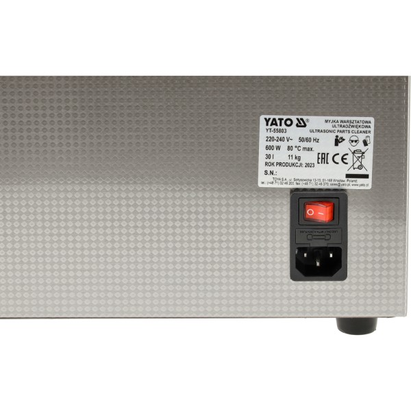 MYJKA WARSZTATOWA ULTRADZWIĘKOWA 30L YT-55803