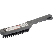 SZCZOTKA DRUCIANA, DRUT STALOWY, 4 RZĘDY, RĘKOJEŚĆ PLASTIKOWA YT-6354