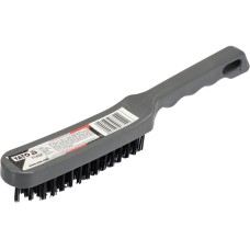 SZCZOTKA DRUCIANA, DRUT STALOWY, 5 RZĘDÓW, RĘKOJEŚĆ PLASTIKOWA YT-6355