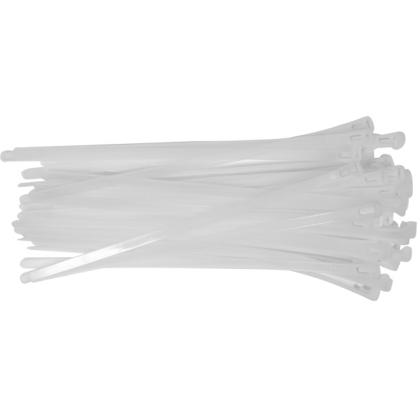 OPASKI PLASTIKOWE, ROZPINANE 7,6X250MM 50SZT. BIAŁ YT-70664