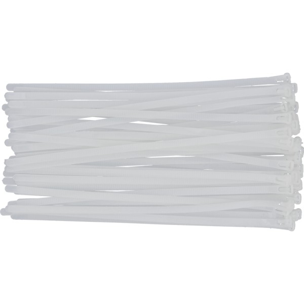 OPASKI PLASTIKOWE, ROZPINANE 7,6X300MM 50SZT. BIAŁ YT-70665