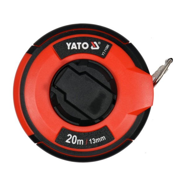 TAŚMA MIERNICZA STALOWA 20 M X 13 MM ZABEZPIECZONA NYLONEM, II KLASA DOKŁADNOŚCI YT-71580