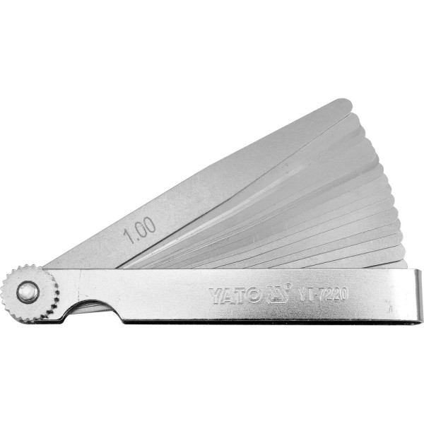 SZCZELINOMIERZ 100 MM, 17 LISTKÓW, 0,02-1 MM YT-7220