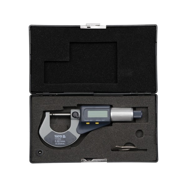 MIKROMETR 0-25MM Z WYŚWIETLACZEM CYFROWYM YT-72305