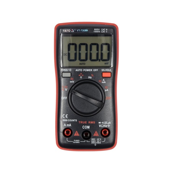 MIERNIK CYFROWY TRUE RMS Z AUTOMATYCZNYM ZAKRESEM LCD 9999 YT-73089
