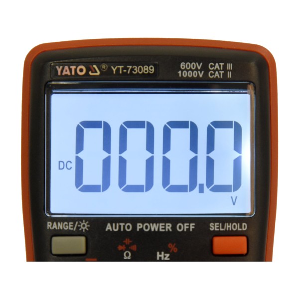 MIERNIK CYFROWY TRUE RMS Z AUTOMATYCZNYM ZAKRESEM LCD 9999 YT-73089
