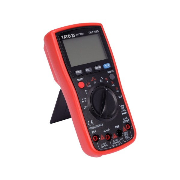 MIERNIK CYFROWY TRUE RMS Z AUTOMATYCZNYM ZAKRESEM LCD 19999 YT-730893