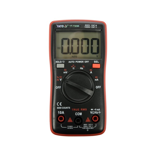 MIERNIK CYFROWY TRUE RMS Z AUTOMATYCZNYM ZAKRESEM LCD 6000 YT-73096