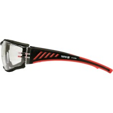 OKULARY OCHRONNE KOMFORT+ BEZBARWNE Z FILTREM UV Z OCHRONĄ PRZED ZAPAROWANIEM YT-73702