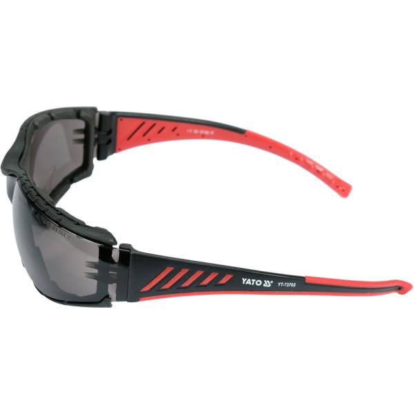 OKULARY OCHRONNE KOMFORT+ SZARE Z OCHRONĄ PRZED ZAPAROWANIEM YT-73703
