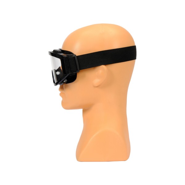 GOGLE OCHRONNE Z WYWIETRZNIKAMI BEZBARWNE Z CZARNĄ RAMĄ YT-73832