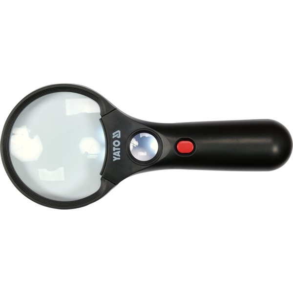 LUPA Z DWIEMA SOCZEWKAMI 3,5X/45X Z PODŚWIETLENIEM LED NA 3 BATERIE AAA YT-73845