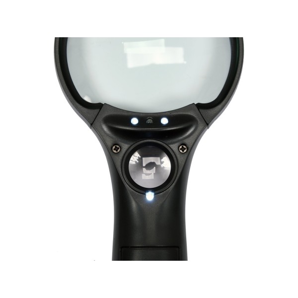 LUPA Z DWIEMA SOCZEWKAMI 3,5X/45X Z PODŚWIETLENIEM LED NA 3 BATERIE AAA YT-73845