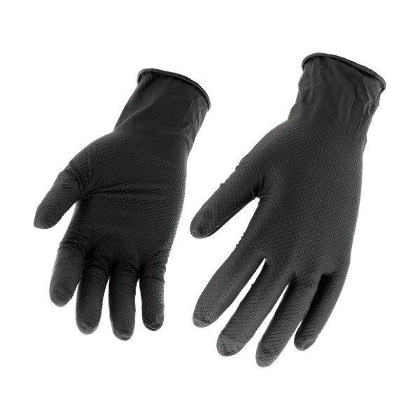RĘKAWICE NITRYLOWE MOCNE TEKSTURA DIAMENTU 50 SZT ROZM. 2XL (11) YT-74744