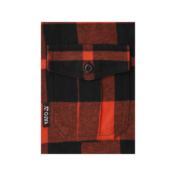 KOSZULA FLANELOWA CZERWONA ROZM. M YT-78801