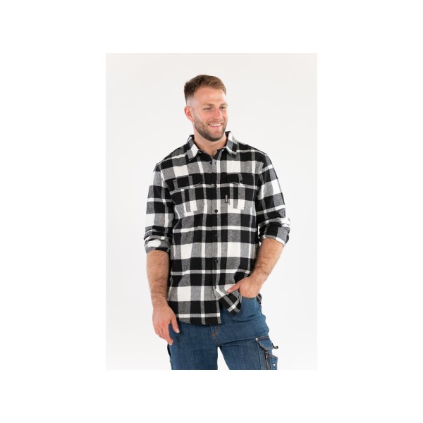 KOSZULA FLANELOWA BIAŁA ROZM. 3XL YT-78817