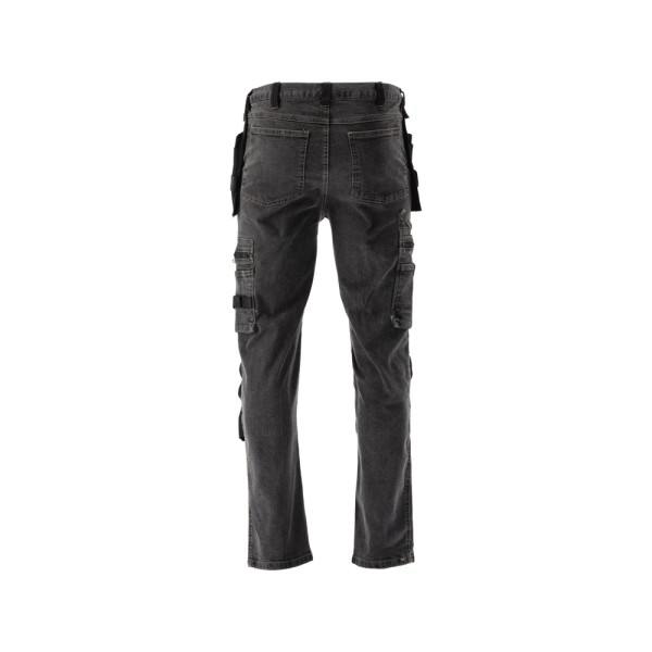 SPODNIE ROBOCZE MONTERSKIE STRETCH JEANS STEEL GREY ROZM. L/XL YT-79063