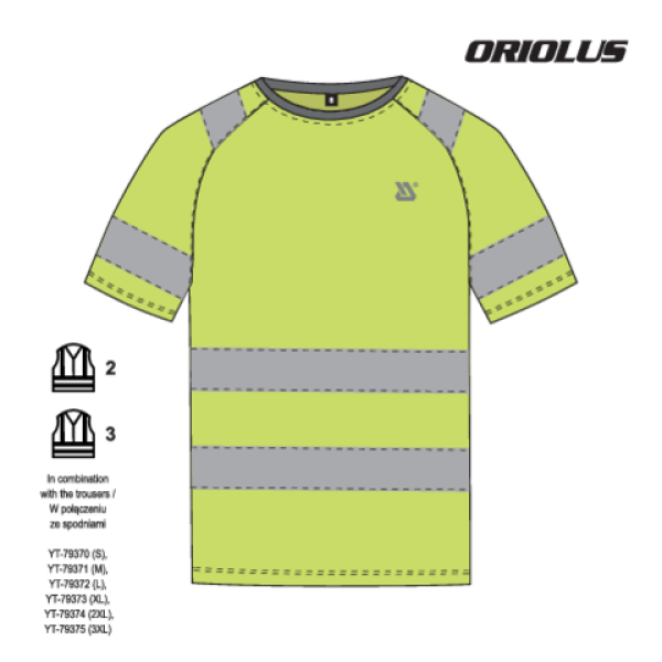 T-SHIRT OSTRZEGAWCZY ORIOLUS ROZM. 3XL YT-79381
