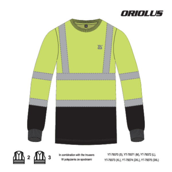 KOSZULKA LONGSLEEVE OSTRZEGAWCZY ORIOLUS ROZM. S YT-79382