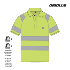 KOSZULKA POLO OSTRZEGAWCZA ORIOLUS. ROZM. XL YT-79413
